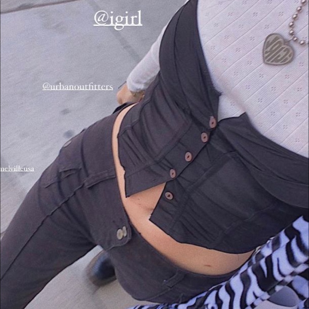 Urban outfitters // black mesh tank